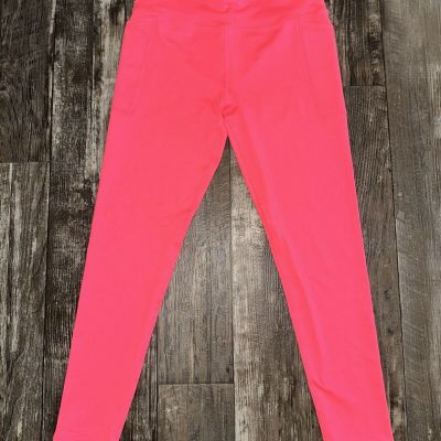 Ladies Athleisure Neon Pink Athletic Sportswear Leggings